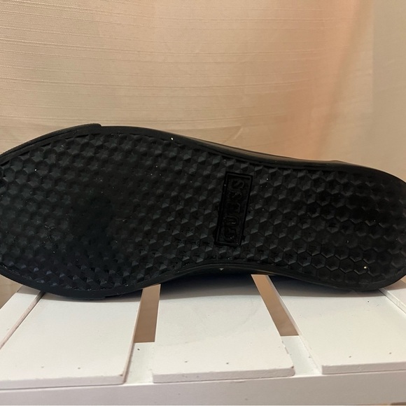 Black Guess women’s high top sneaker gold zipper accent size 6.5 - Picture 6 of 7